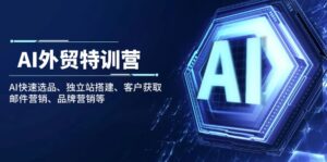 （14217期）AI出口外贸夏令营：AI迅速选款、自建站构建、顾客获得、电子邮件营销、品牌推广等-网创资源