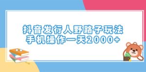 （14041期）抖音发行人野路子玩法，手机操作一天2000+-网创资源