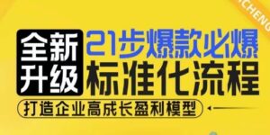21步爆款必爆标准化流程，全新升级，打造企业高成长盈利模型-网创资源