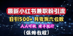 揭秘：小红书素人爆粉，保密教材，日引500+粉丝-网创资源