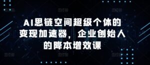 AI思链空间超级个体的变现加速器，企业创始人的降本增效课-网创资源