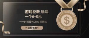 （13478期）游戏拉新玩法 一个6-8 日入300+-网创资源