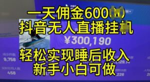 2024年11月抖音无人直播带货挂JI，小白的梦想之路，全天24小时收益不间断实现真正管道收益【揭秘】-网创资源
