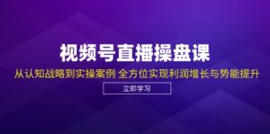 （12881期）视频号直播操盘课，从认知战略到实操案例 全方位实现利润增长与势能提升-网创资源