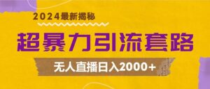 （12800期）超暴力引流套路，无人直播日入2000+-网创资源