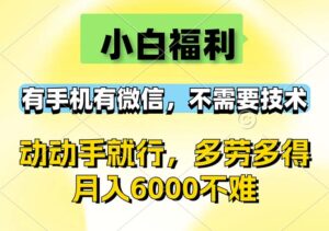 （12565期）小白福利，有手机有微信，0成本，不需要任何技术，动动手就行，随时随…-网创资源
