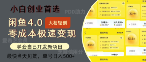 （12434期）闲鱼0成本极速变现项目，多种变现方式 单号日入500+最新玩法-网创资源