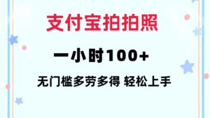 （12386期）支付宝拍拍照 一小时100+ 无任何门槛  多劳多得 一台手机轻松操做-网创资源