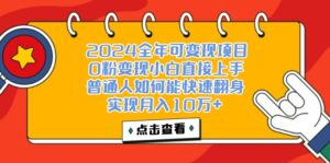（12329期）一天收益3000左右，闷声赚钱项目，可批量扩大-网创资源