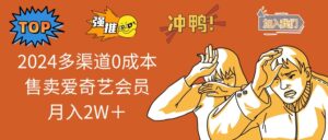 （12317期）2024多渠道0成本售卖爱奇艺会员月入2W＋-网创资源