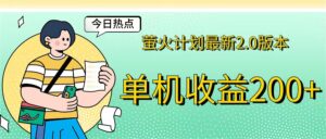 （12238期）萤火计划最新2.0版本单机收益200+ 即做！即赚！-网创资源
