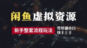2024最新闲鱼虚拟资源玩法，养号到出单整套流程，多管道收益，每天2小时月收入过万【揭秘】-网创资源
