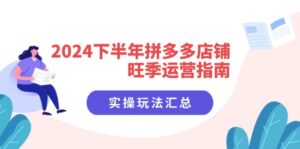 （11876期）2024后半年拼多多商家高峰期运营指南：实际操作游戏玩法归纳（8堂课）-网创资源