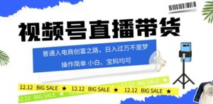 视频号读稿带货，普通人电商创富之路，小白、宝妈均可-网创资源