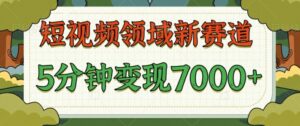 爆笑三国短视频赛道领域，每条都爆，视频收益 7k， 5 分钟原创，多种变现-网创资源