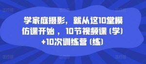 学家庭摄影，就从这10堂模仿课开始 ，10节视频课(学)+10次训练营(练)-网创资源