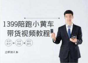 1399陪跑tiktok小黄车带货视频教程，tiktok跨境电商教程-网创资源