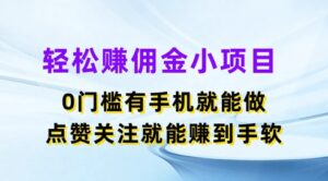 轻轻松松手机赚钱小程序，0门坎有手机就能做，评论点赞可以赚到手软-网创资源
