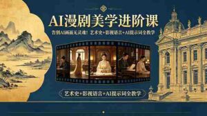（18480期）告别AI画面无灵魂！AI漫剧美学进阶课，艺术史+影视语言+AI提示词全教学-网创资源