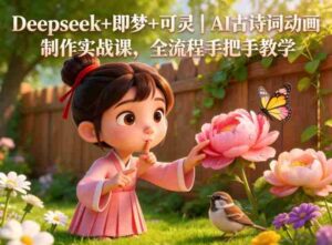 Deepseek+即梦+可灵｜AI古诗词动画制作实战课，全流程手把手教学-网创资源