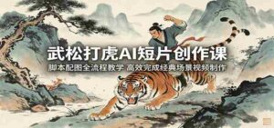 武松打虎AI短片创作课：脚本配图全流程教学，高效完成经典场景视频制作-网创资源