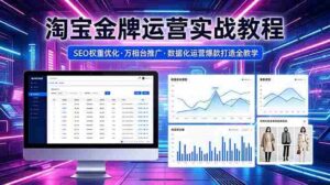 （18507期）2026 淘宝金牌运营实战教程，SEO权重优化万相台推广，数据化运营爆款打造全教学-网创资源