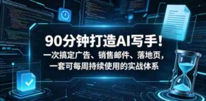 90分钟打造AI写手！一次搞定广告、销售邮件、落地页，一套可每周持续使用的实战体系【原创双语字幕】-网创资源