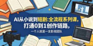 AI从小说到短剧全流程系列课，打通0到1创作链路，一个人就是一支影视团队-网创资源