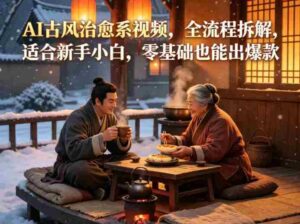 AI古风治愈系视频，全流程拆解，适合新手小白，零基础也能出爆款-网创资源