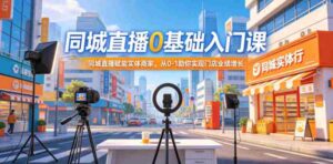 同城直播0基础入门课，同城直播赋能实体商家，从0-1助你实现门店业绩增长-网创资源