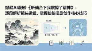 （18620期）爆款AI漫剧《斩仙台下我震惊了诸神》：逐段解析镜头运镜，掌握仙侠漫剧创作核心技巧-网创资源