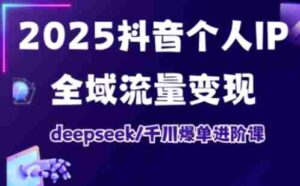 抖音个人IP全域流量变现进阶课，deepseek千川爆单进阶课（更新2026年05月）-网创资源