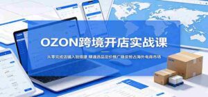 OZON跨境开店实战课：从零完成店铺入驻搭建，精通选品定价推广稳妥抢占海外电商市场-网创资源