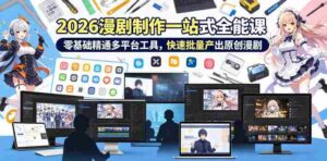 2026 AI漫剧制作一站式全能课，零基础精通多平台工具，快速批量产出原创漫剧-网创资源