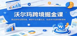 沃尔玛跨境掘金课：跳出原有运营思维，解锁平台流量玩法，低成本开拓跨境新营收-网创资源