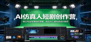 AI仿真人短剧创作营：树立专业导演创作思维，依托AI工具完成成片制作-网创资源