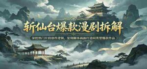 斩仙台爆款漫剧拆解：深挖热门片段创作逻辑，复刻脚本画面打造同类型爆款作品-网创资源