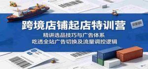 跨境店铺起店特训营：精讲选品技巧与广告体系，吃透全站广告切换及流量调控逻辑-网创资源