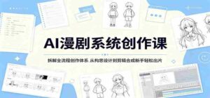 AI漫剧系统创作课：拆解全流程创作体系，从构思设计到剪辑合成新手轻松出片-网创资源