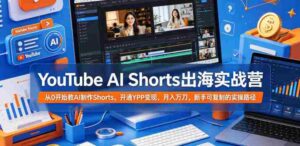YouTube AI Shorts出海实战营，从0开始教AI制作Shorts，开通YPP变现，月入万刀，新手可复制的实操路径-网创资源