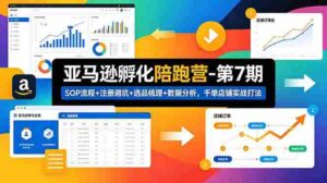 （18752期）亚马逊孵化陪跑营-第7期：SOP流程+注册避坑+选品梳理+数据分析，千单店铺实战打法-网创资源