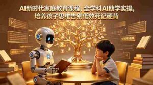 （18745期）AI新时代家庭教育课程，全学科AI助学实操，培养孩子思维告别低效死记硬背-网创资源