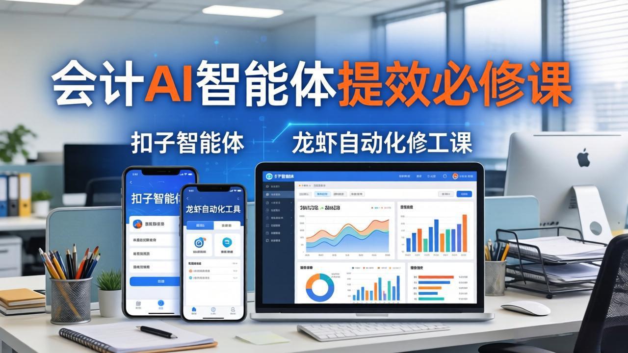 财务会计AI智能体提效必修课：扣子智能体+龙虾自动化+报表分析，一站式提升财务工作效率-网创资源