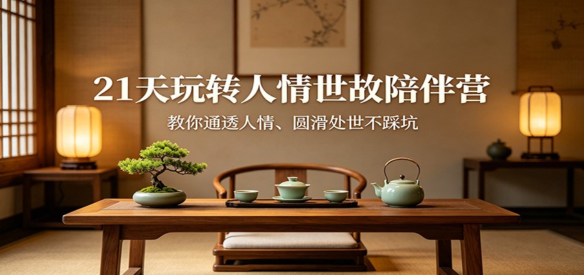 21天玩转人情世故陪伴营：教你通透人情、圆滑处世不踩坑-网创资源