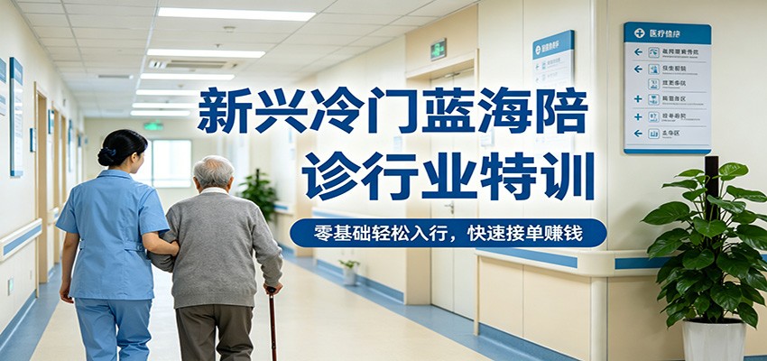 新兴冷门蓝海陪诊行业特训，零基础轻松入行，快速接单赚钱-网创资源