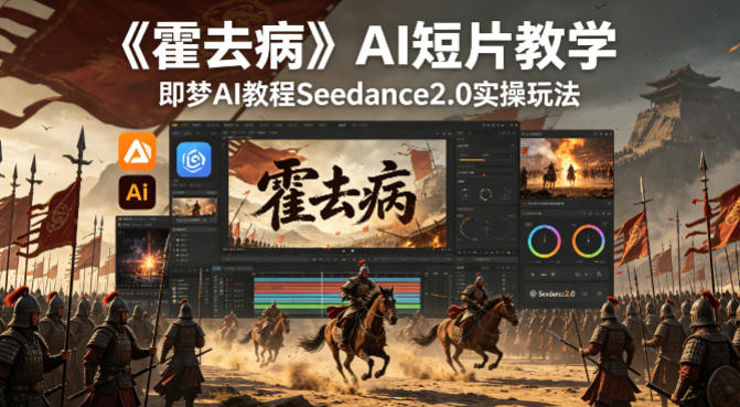 《霍去病》AI短片教学，即梦AI教程Seedance2.0实操玩法-网创资源