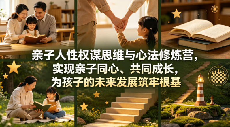 亲子人性权谋思维与心法修炼营，实现亲子同心、共同成长，为孩子的未来发展筑牢根基【音频】-网创资源