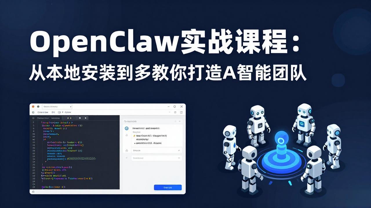 OpenClaw实战课程：从本地安装到多Agent协同，手把手教你打造AI智能团队-网创资源