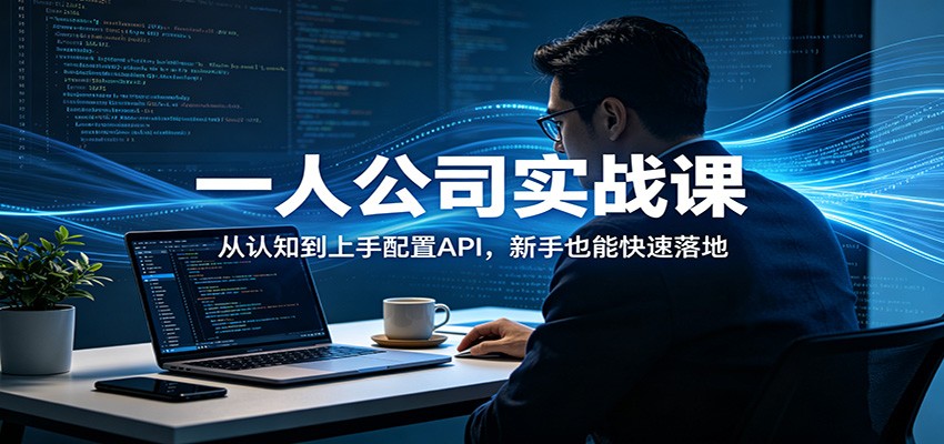 一人公司实战课：从认知到上手配置API，新手也能快速落地-网创资源