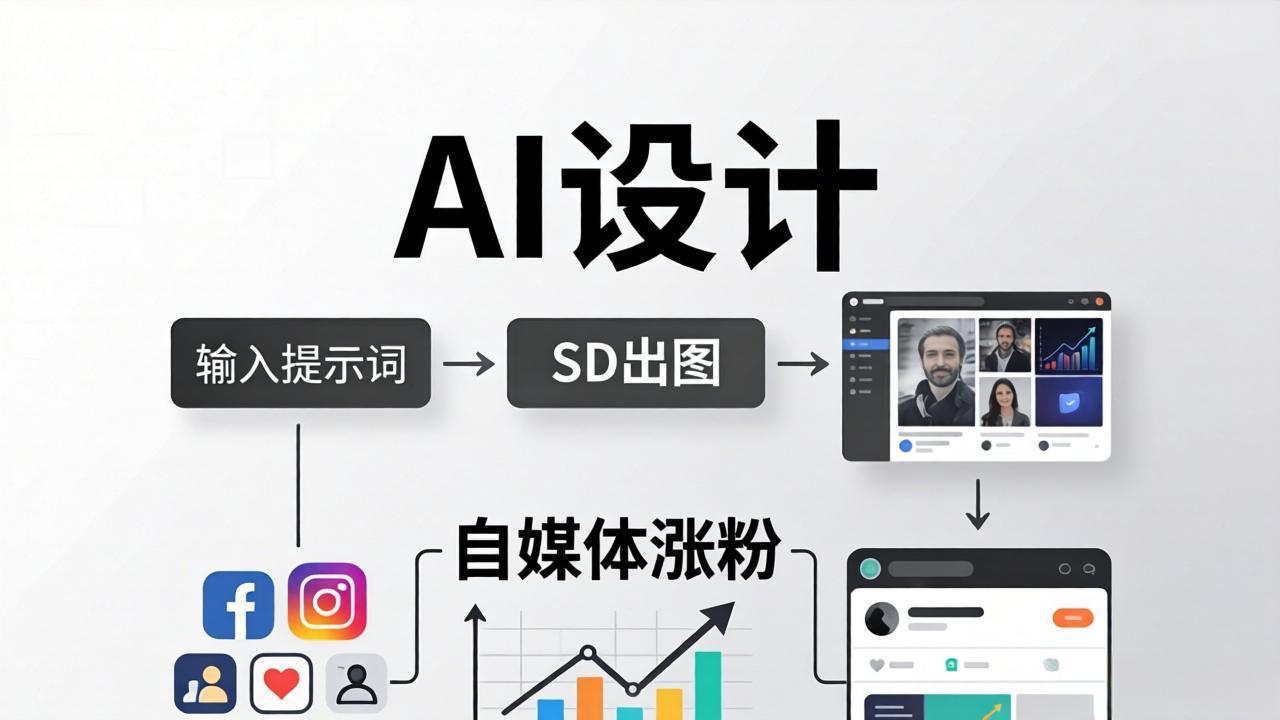 人人都是AI设计师：SD出图+自媒体涨粉一站教学，告别图文素材焦虑，AI设计让你轻松避开内卷-网创资源